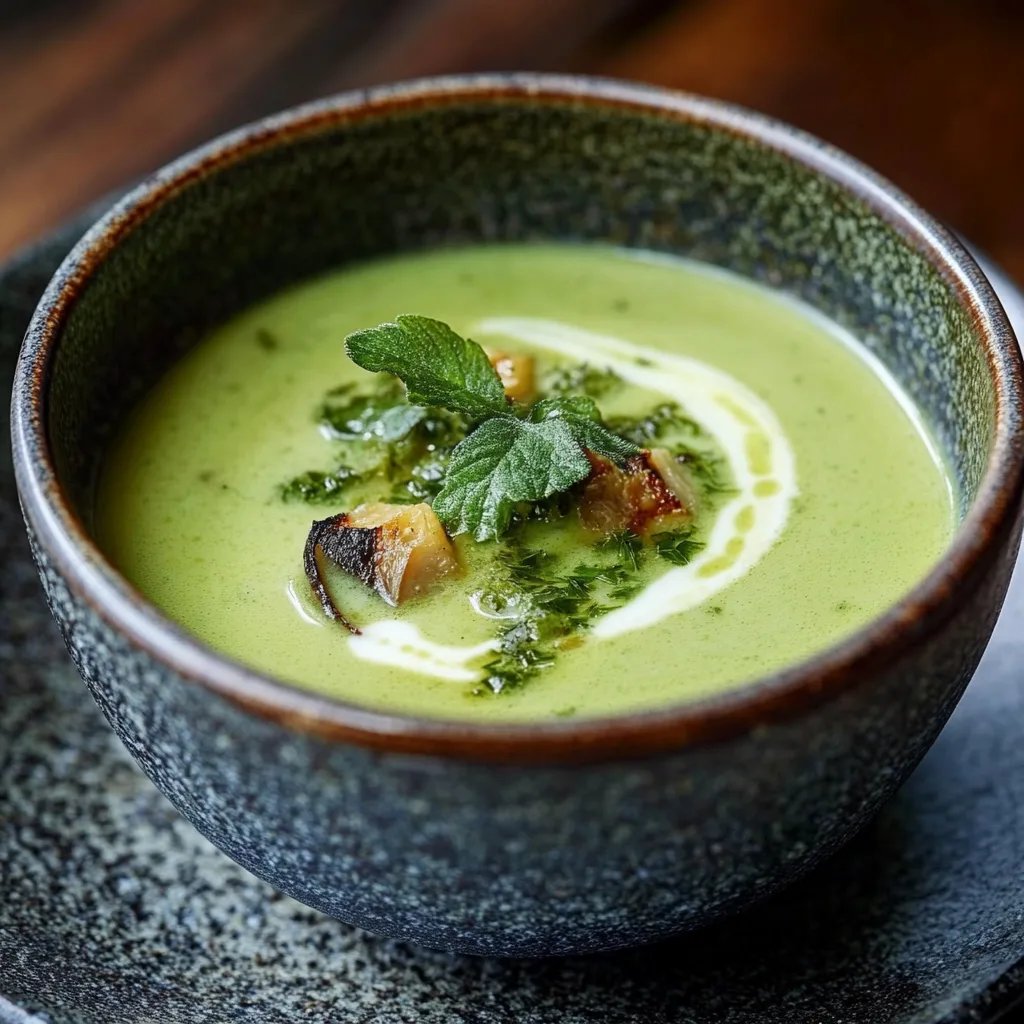 Köstliche Bärlauch-Maronensuppe