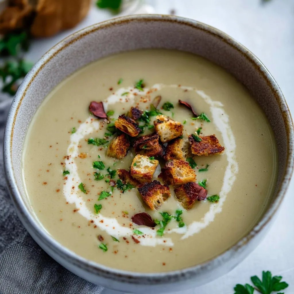 Maronensuppe mit Chilinüssen und Zimt-Tonka-Croutons