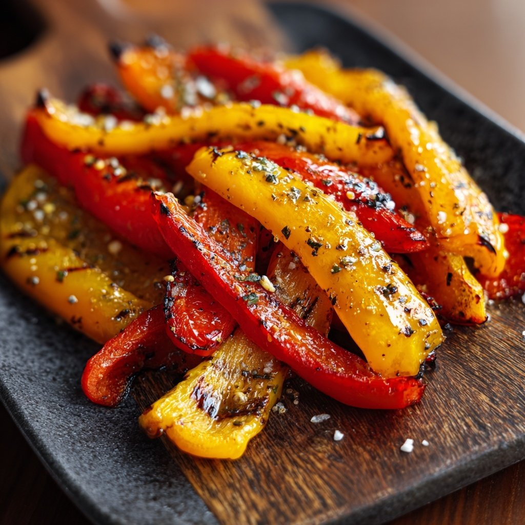 Gegrillte Paprika Streifen