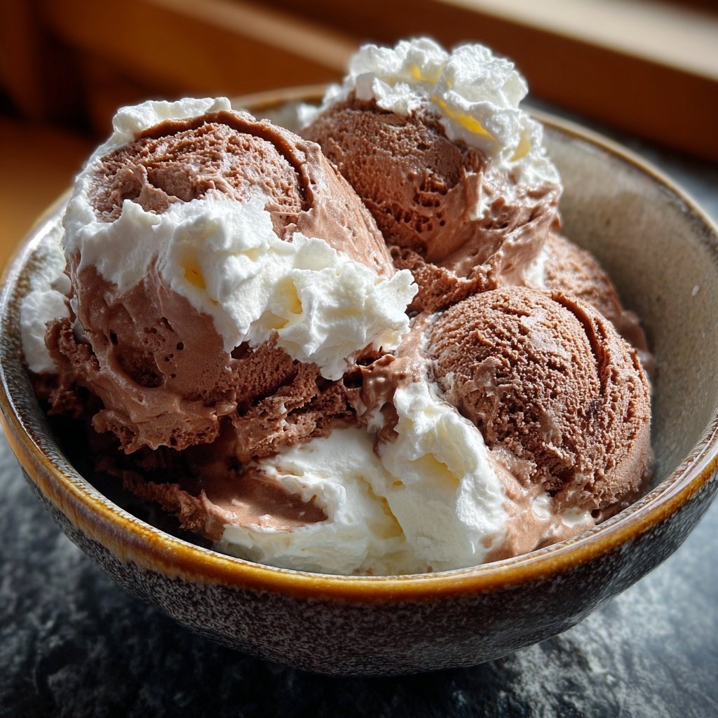 Schokoladen Eis Mit Sahne Selbstgemacht