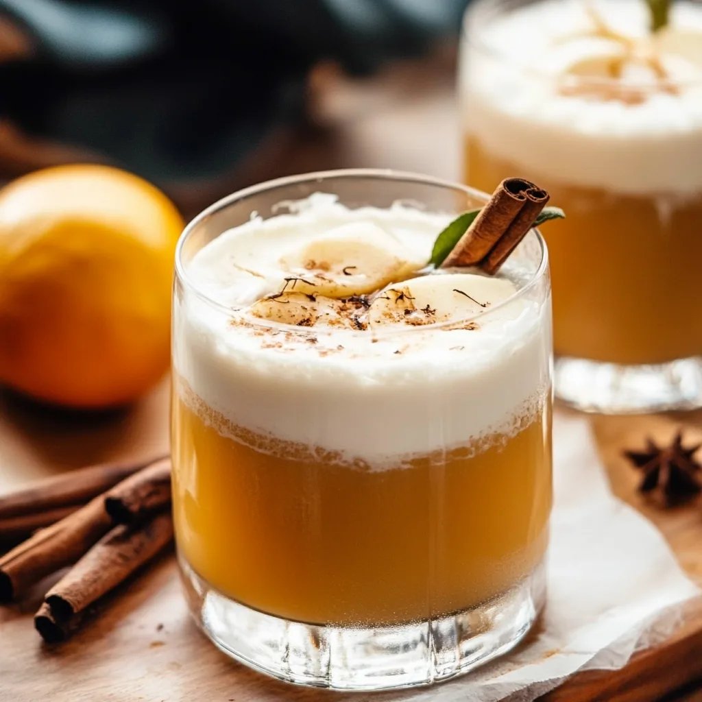 Alkoholfreier Apfelpunsch mit Vanille-Sahne