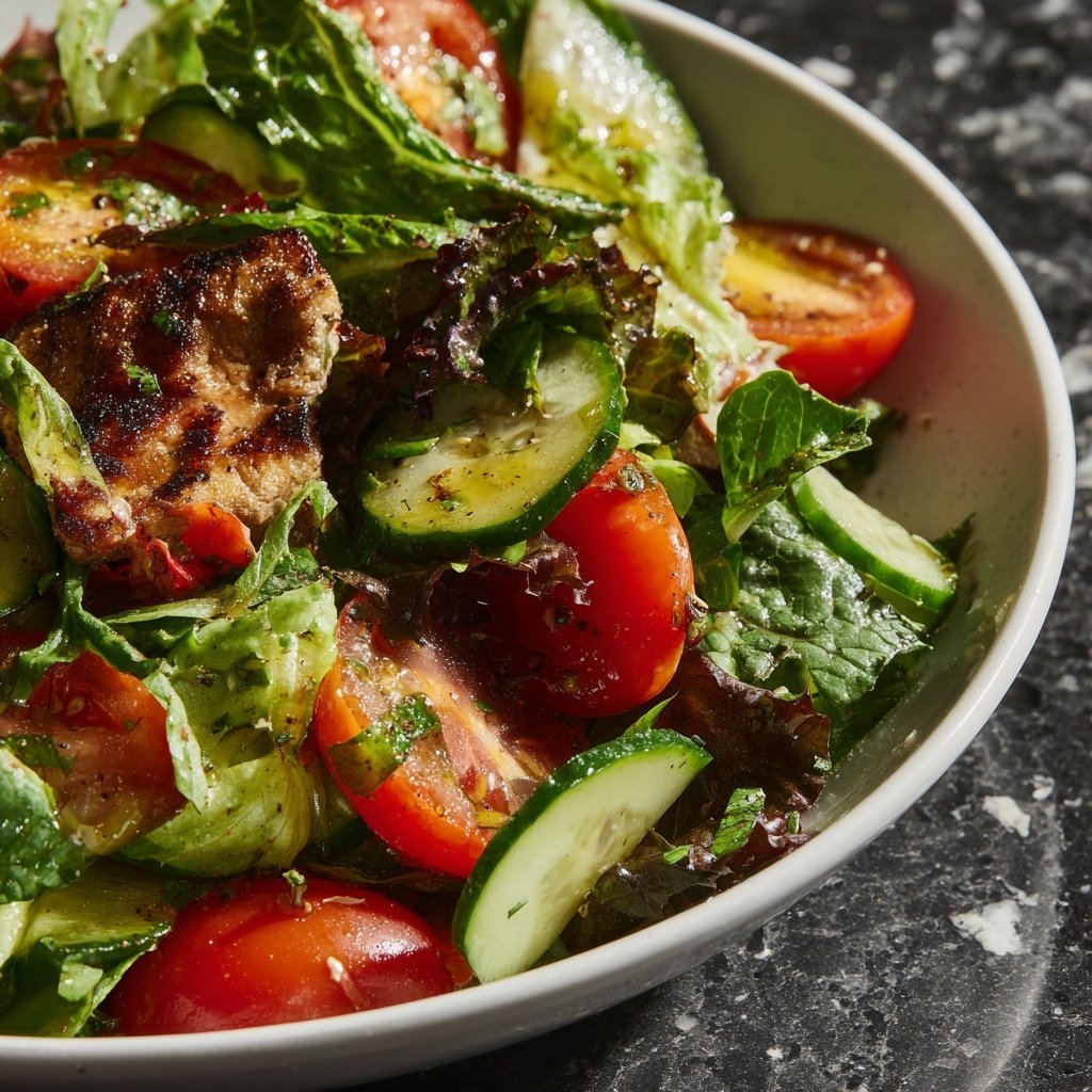 Grill Beilagen Salat Mit Essig Öl Dressing